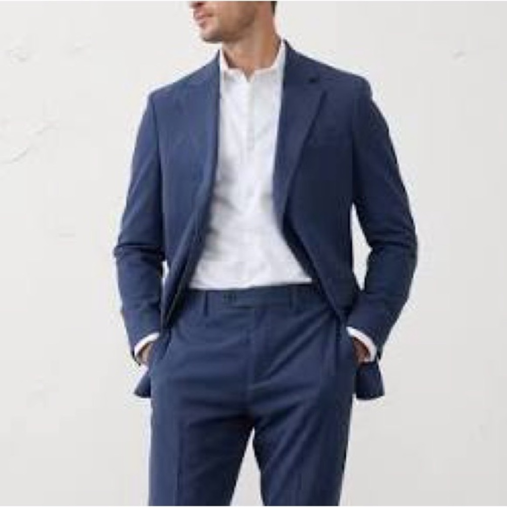Tailored-Fit Linen-Cotton Blend Suit Jacket